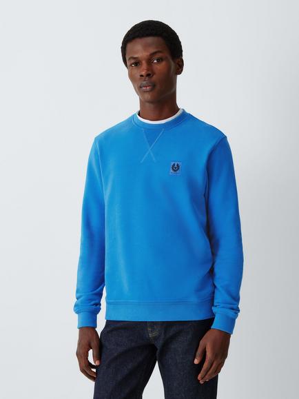 Belstaff Cotton Sweatshirt, Marine Blue, Marine Blue