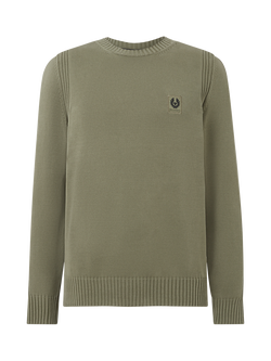 Belstaff Watch Cotton Crew Neck Sweatshirt, Lichen, Lichen