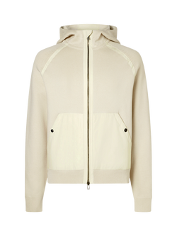 Belstaff Cotton Zip-Through Hoodie, Silver Birch, Silver Birch