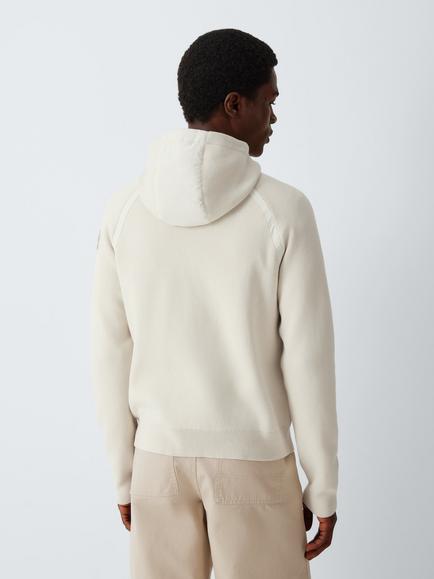 Belstaff Cotton Zip-Through Hoodie, Silver Birch - view 2, Silver Birch