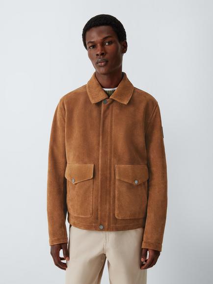 Belstaff Outland Calf Suede Jacket, Cork, Cork