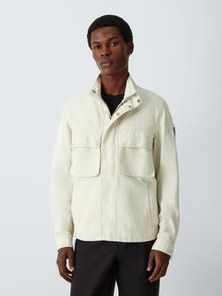 Belstaff Hayfield Cotton Blend Jacket, Silver Birch, Silver Birch