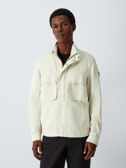 Belstaff Hayfield Cotton Blend Jacket, Silver Birch, Silver Birch