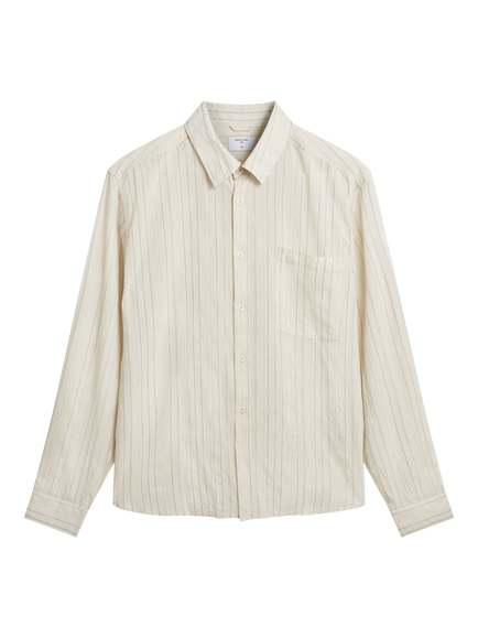 Percival Lorenzo Pearce Stripe Shirt, Ecru, Ecru