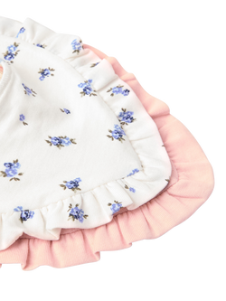 Lindex Baby Ruffle Bib, Pack of 2, Pink/White - view 2, Pink/White