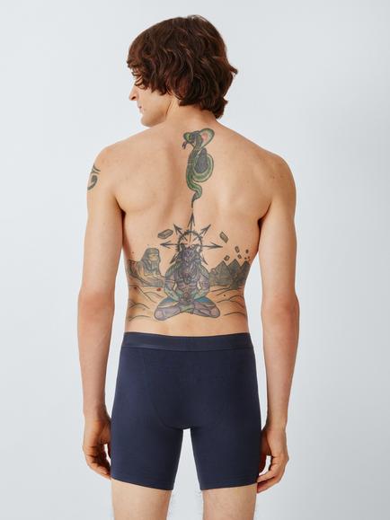 John Lewis GOTS Organic Cotton Long Leg Trunks, Pack of 3, Multi Multi - view 2, Multi Multi