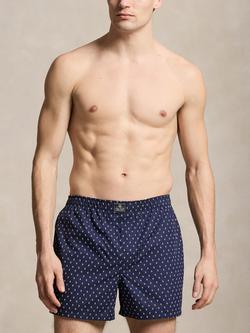 Ralph Lauren Cotton Woven Boxer Shorts, Pack of 3, Blue Multi Blue - view 2, Blue Multi Blue