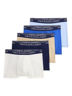 Polo Ralph Lauren Cotton Blend Trunks, Pack of 5, Multi Multi, Multi Multi