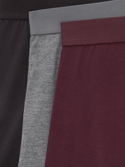 John Lewis Modal Trunks, Pack of 3, Red Berry - view 2, Red Berry