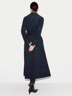 Jigsaw Baby Corduroy Shirt Dress, Navy - view 2, Navy