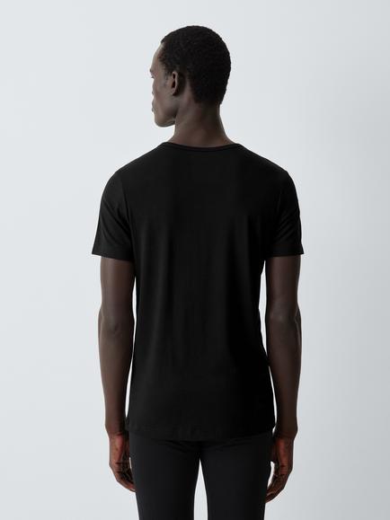 John Lewis Thermal T-Shirt, Pack of 2, Black Black - view 2, Black Black