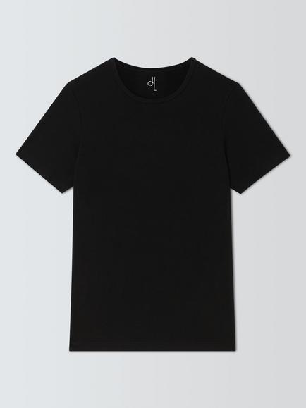 John Lewis Thermal T-Shirt, Pack of 2, Black Black, Black Black