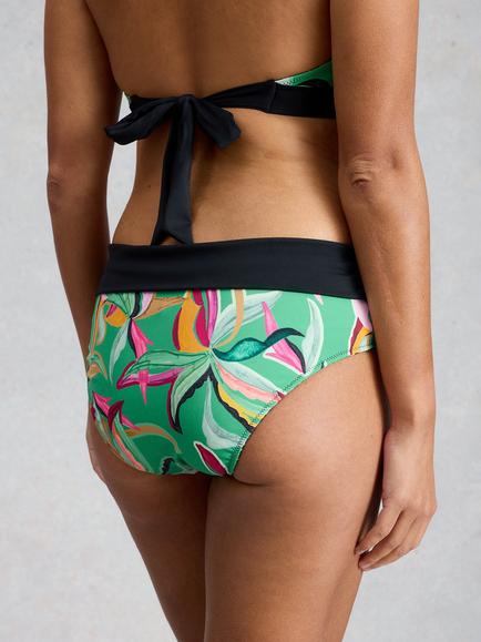 White Stuff Reversible Bikini Bottoms, Green/Multi - view 2, Green/Multi