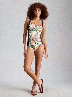 White Stuff Splash Swimsuit, Ivory/Multi, Ivory/Multi
