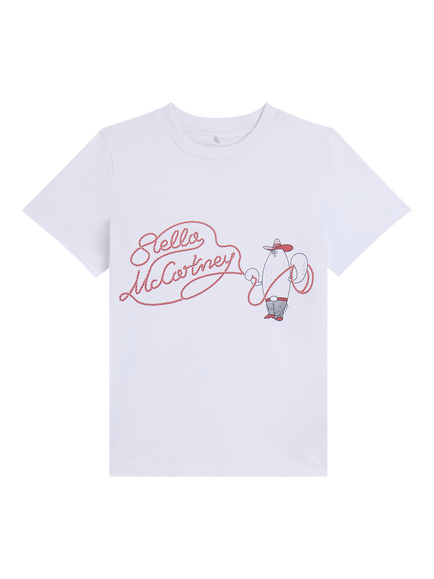 Stella McCartney Kids' Cotton Cowboy T-Shirt, White, White