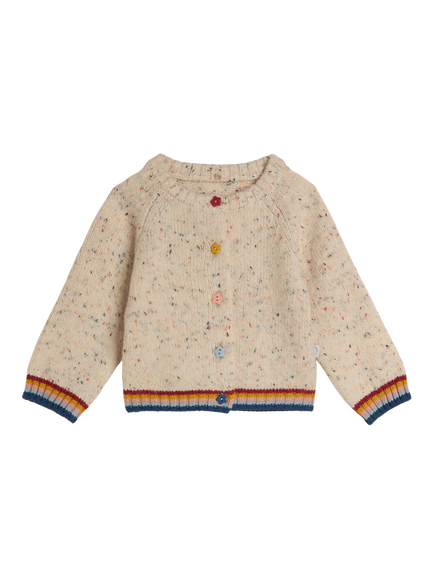 Stella McCartney Kids' Flecked Cardigan, Ivory, Ivory