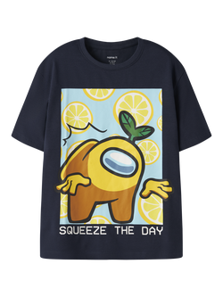 NAME IT Kids' Among Us Graphic T-Shirt, Navy, Navy