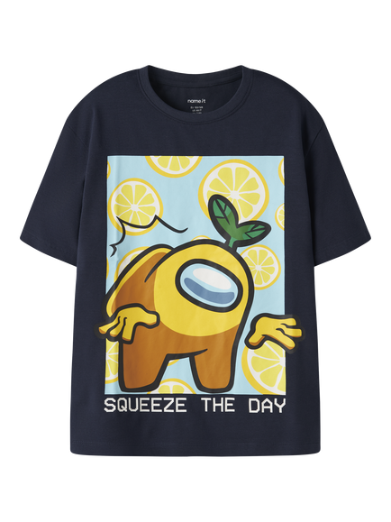 NAME IT Kids' Among Us Graphic T-Shirt, Navy, Navy