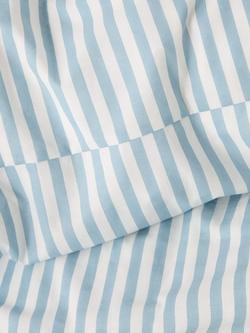 John Lewis Ava Cotton Percale Stripe Duvet Cover Set - view 2, Blue