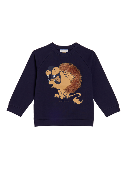 Stella McCartney Kids' Lion Sweatshirt, Navy, Blu Notte