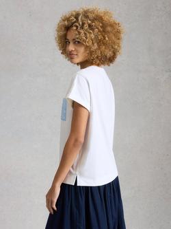 White Stuff Gina Embroidered Detail T-Shirt, White - view 2, White