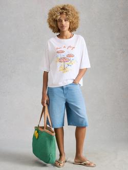 White Stuff Katya T-Shirt, White/Multi, White/Multi