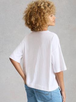 White Stuff Katya T-Shirt, White/Multi - view 2, White/Multi