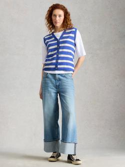 White Stuff Nova Striped Tank Top, Blue, Blue