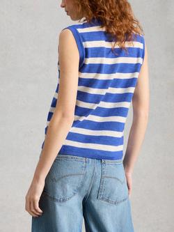White Stuff Nova Striped Tank Top, Blue - view 2, Blue