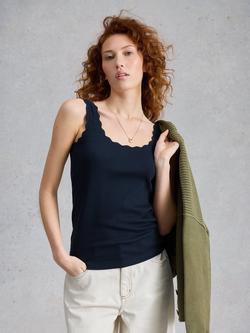 White Stuff Piper Scoop Neck Vest Top, Navy