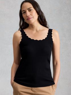 White Stuff Piper Vest Top, Black, Black