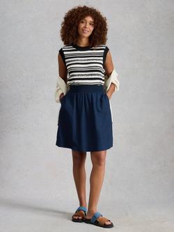 White Stuff Sammie Tank Top, Navy/White, Navy/White