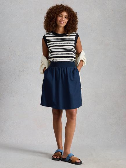White Stuff Sammie Tank Top, Navy/White, Navy/White