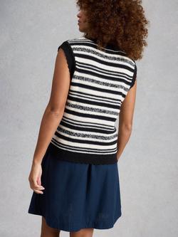 White Stuff Sammie Tank Top, Navy/White - view 2, Navy/White