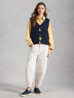 White Stuff Tilda Crochet Waistcoat, Midnight, Midnight