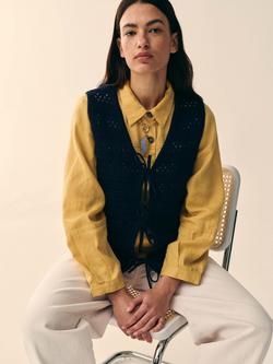 White Stuff Camille Pure Linen Jacket, Yellow, Yellow