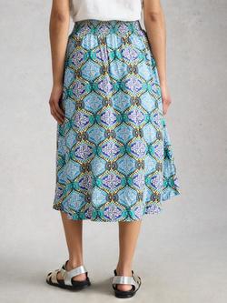 White Stuff Shelly Skirt, Blue/Multi - view 2, Blue/Multi