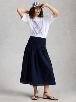 White Stuff Suri Skirt, Navy, Navy