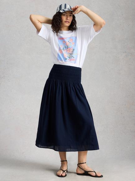 White Stuff Suri Skirt, Navy, Navy