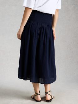 White Stuff Suri Skirt, Navy - view 2, Navy