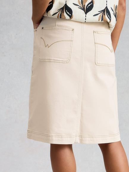 White Stuff Tia A-Line Skirt, Natural - view 2, Natural