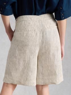 White Stuff Sasha Linen Shorts, Ivory - view 2, Ivory