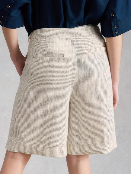 White Stuff Sasha Linen Shorts, Ivory - view 2, Ivory
