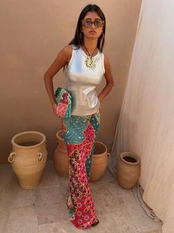 Never Fully Dressed Dorris Morocco Maxi Skirt containing LENZING™ ECOVERO™ Viscose, Multi, Multi