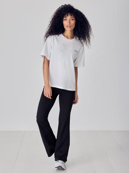 Chelsea Peers SoftSculpt Folded Waist Flared Leggings, Black - view 2, Black