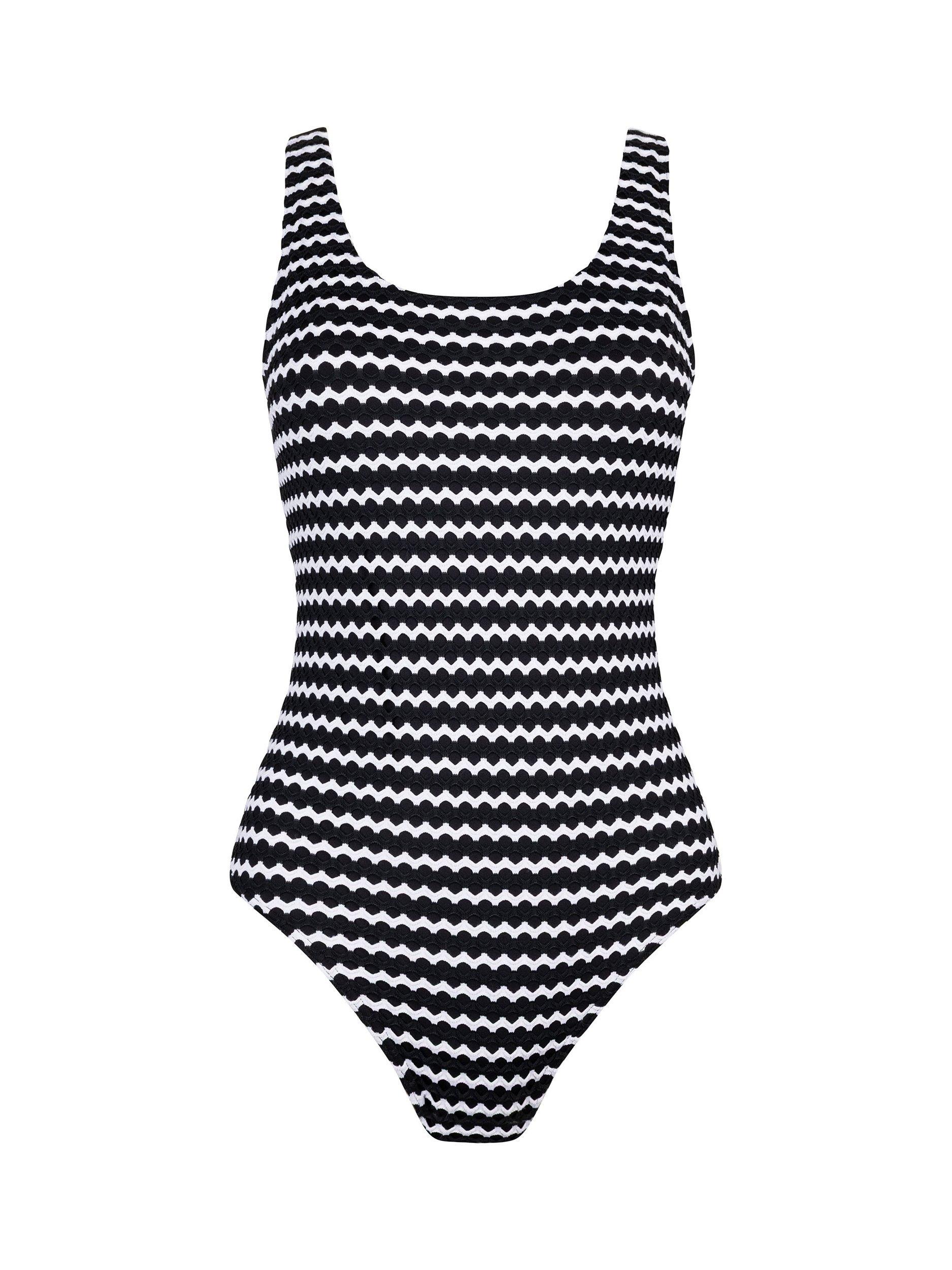 Chelsea Peers Sandwave Crochet Swimsuit, Black