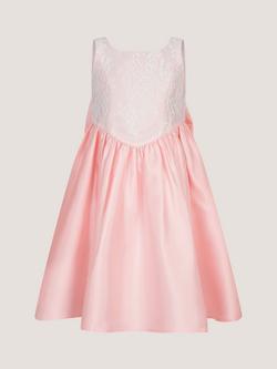 Monsoon Kids' Juno Lace Bodice Party Dress, Sage, Pink