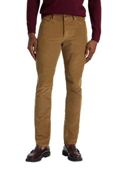 SPOKE Cord Fives Trousers, Fawn Cord - view 2, Fawn Cord