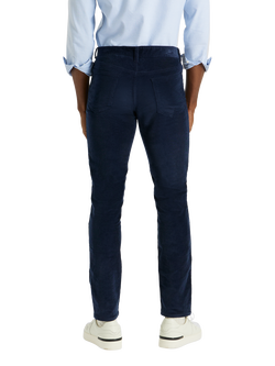 SPOKE Italian Cord Fives Wide Thigh Slim Chinos - view 2, Navy