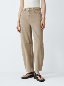 AND/OR Relaxed Barrel Leg Jeans, Washed Green